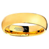 18K Yellow Gold IP Tungsten Wedding Band For Women Domed Polished Comfort Fit - 5mm