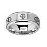 CARTER Engraved Deadpool Mercenary Symbol Tungsten Spinner Ring - 8mm