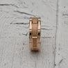 Ecorse Tungsten Rings For Men Wedding Band Rose Gold Brick Pattern Band- 8mm