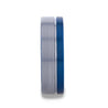 Grooved Tungsten Carbide Men’s Wedding Band With Blue Ion Plating Inside - 8mm