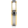 Jules Two Tone Yellow Gold Gunmetal Center Domed Tungsten Carbide Ring - 4mm
