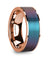 14k Rose Gold Men’s Wedding Ring Blue & Purple Color Changing Inlay - 8mm