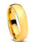 18K Yellow Gold IP Tungsten Wedding Band For Women Domed Polished Comfort Fit - 5mm