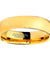 18K Yellow Gold IP Tungsten Wedding Band For Women Domed Polished Comfort Fit - 5mm