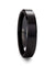 ABBEY Classic Black Tungsten Ring w/ Polished Edges and Brushed Center 4mm-10mm