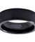Abby Black Brushed flat Band Tungsten Wedding Ring - 7mm