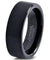Abby Black Brushed flat Band Tungsten Wedding Ring - 7mm