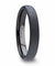 ABRA Domed Sandblasted Crystalline Finish Black Tungsten Ring For Her - 4mm