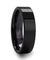 ACIS Flat Polish Finished Black Ceramic Wedding Ring For Him and Her - 4mm - 12mm