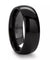 ACTEON Black Domed Polish Finished Ceramic Wedding Band - 4mm - 12mm
