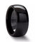 ACTEON Black Domed Polish Finished Ceramic Wedding Band - 4mm - 12mm