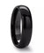 ACTEON Black Domed Polish Finished Ceramic Wedding Band - 4mm - 12mm