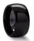 ACTEON Black Domed Polish Finished Ceramic Wedding Band - 4mm - 12mm