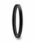 ADORA Ladies Black Pipe Cut Tungsten Wedding Band with Brushed Finish 2mm