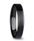 ADWIN Pipe Cut Black Ceramic Ring Brushed Center & Polished Edges 4 mm - 12