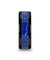 Akhila Ceramic Black Wedding Ring Blue Lapis Inlay Beveled Polished Finish - 8mm