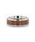 ALTON Titanium Koa Wood Men’s Wedding Ring With Beveled Edges 6mm & 8mm