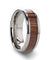 ALTON Titanium Koa Wood Men’s Wedding Ring With Beveled Edges 6mm & 8mm