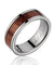 Alura Titanium Wedding Band Genuine Inlay Hawaiian Koa Wood Ring - 6mm