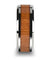 American Cherry Wood Inlaid Tungsten Ring Polished Beveled Edges 6mm - 10mm