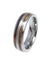 Andie Tungsten Wedding Band Hawaiian Koa Wood Inlay Comfort Fit - 6mm