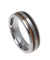 Andie Tungsten Wedding Band Hawaiian Koa Wood Inlay Comfort Fit - 6mm