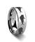 ARIEL Fish Jumping Sea Print Pattern Engraved Flat Tungsten Ring - 4mm - 12mm