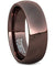 ARIS Men’s Highly Polished Brown Domed Tungsten Carbide Ring - 8mm
