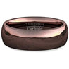ARIS Men’s Highly Polished Brown Domed Tungsten Carbide Ring - 8mm