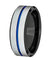 ARLO Men’s Tungsten Wedding Ring w/ Blue Groove and Black Inside - 8 mm