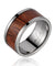 Armani Genuine Inlay Titanium Wedding Band Hawaiian Koa Wood - 10mm