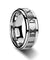 ARTEMIS Spinner Ring With Roman Numerals Raised Center Brush Finish - 8mm