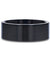ASWAN Brushed Pipe Cut Black Titanium Wedding Band - 8mm