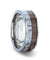ATHENS Titanium Wedding Ring With Deer Antler & Black Walnut Wood Inlay - 8mm