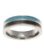 Audrey Tungsten Wedding Band Turquoise Hawaiian Koa Wood Comfort Fit Ring - 6mm