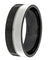 Avery Men’s Black And Silver Tungsten Wedding Band High Polish - 8mm