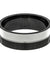 Avery Men’s Black And Silver Tungsten Wedding Band High Polish - 8mm