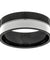 Avery Men’s Black And Silver Tungsten Wedding Band High Polish - 8mm