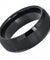 BADU Domed Black Tungsten Ring With Brushed Center & Beveled Edges - 6mm 8mm