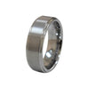 Bali Men’s Tungsten Ring With Flat Brushed Center and High Polished Stepped Edges 8mm
