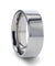 BEDFORD Highly Polished Flat Style Men’s Titanium Wedding Band - 6mm & 8mm