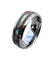Bellamy Abalone and Hawaiian Koa Wood Inlaid Tungsten Wedding Band - 6mm & 8mm