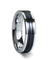 BENICIO Tungsten Carbide Ring With Grooved Black Ceramic Inlay 6mm -10 mm