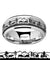 BEVAN Engraved Elk Deer Stag Mountain Range Tungsten Spinner Ring - 8mm