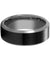 Beveled Black Tungsten Carbide Ring With Brushed Ceramic Center 6mm & 8mm