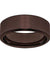 Beveled Men’s All Brown Tungsten Wedding Band With Brushed Center - 8 mm