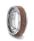 Beveled Titanium Ring Made From Genuine Whiskey Barrels Used By Jack Daniel’s Distillery - 8mm