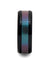 Black Ceramic Ring Blue Purple Color Changing Inlay Beveled Polished Finish 6mm - 10mm