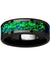 Black Ceramic Wedding Band Emerald Green & Sapphire Blue Color Opal Inlay 6mm 8mm