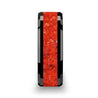 Black Ceramic Wedding Band Red Opal Inlay Beveled Polished Finish 4mm-8mm
